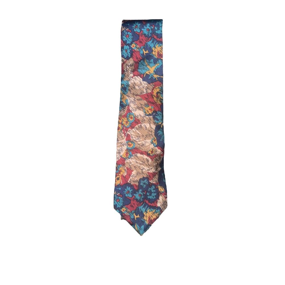 Viaggio Mens Necktie Tie Deep Colorful 100% Silk